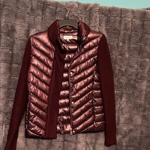 Calvin Klein Burgundy Puffer Jacket